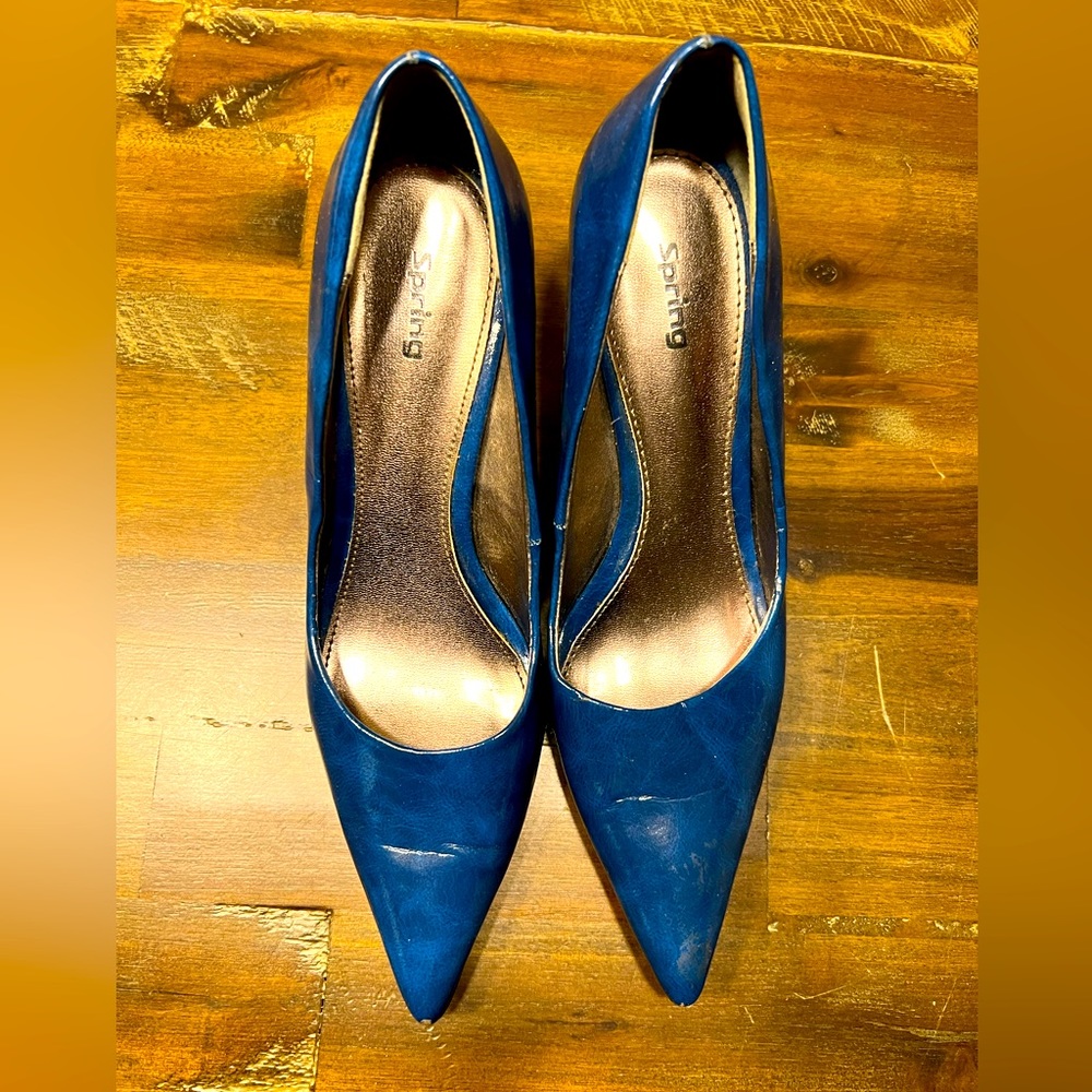 Pleather pumps